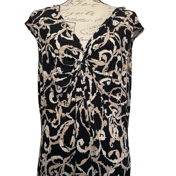 Dress Barn Sleeveless Dress Multicolor Sleeveless Flowy Whimsigoth Artsy 14W - Picture 3 of 8